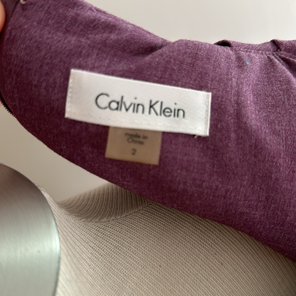 Calvin Klein Plum Dress (sz 2) - Picture 7 of 7